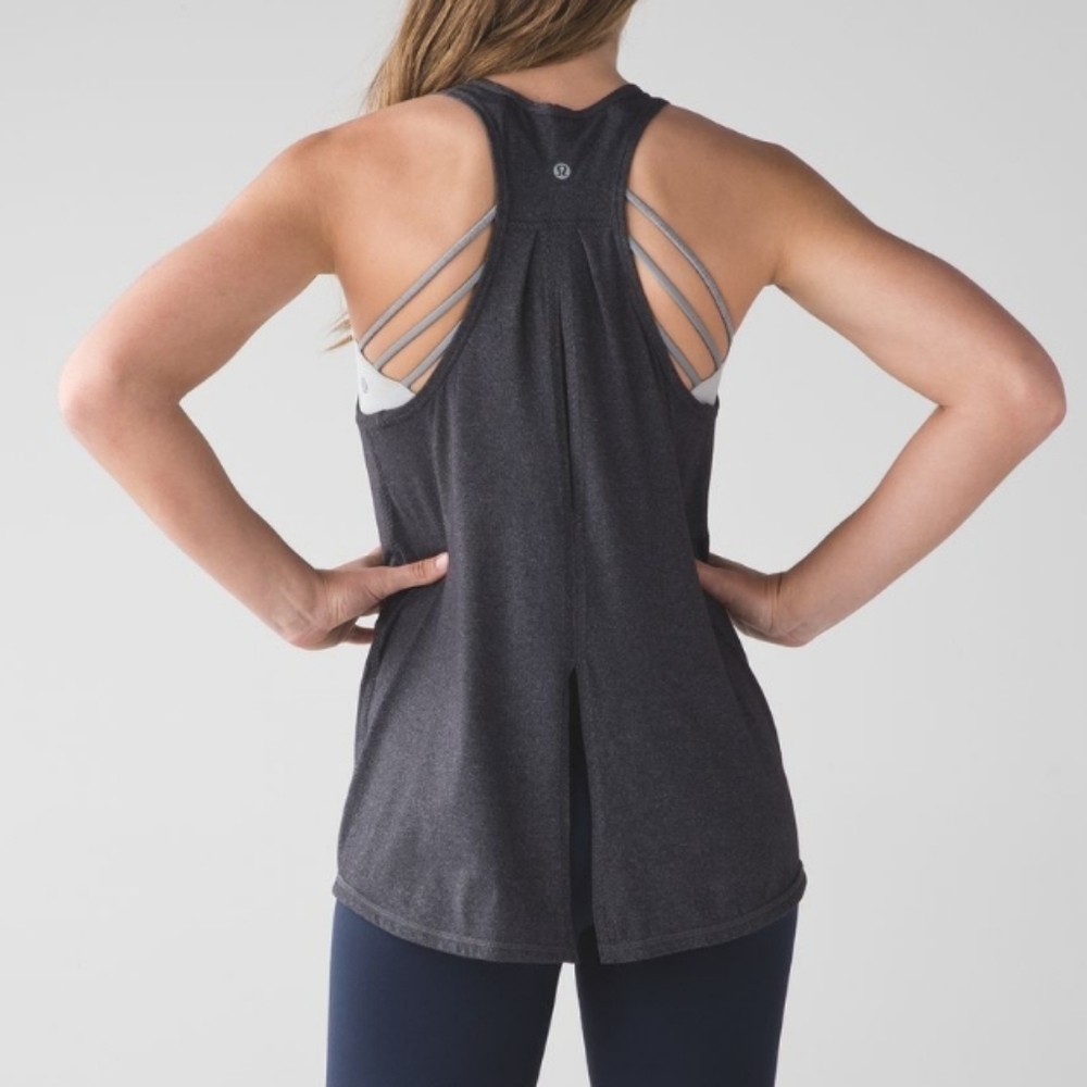 Lululemon Salute the Sun Tank Heathered Black
